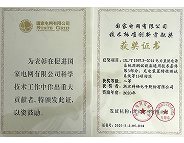 【喜報】公司獲國家電網(wǎng)公司技術(shù)標準創(chuàng  )新二等獎的新聞圖片